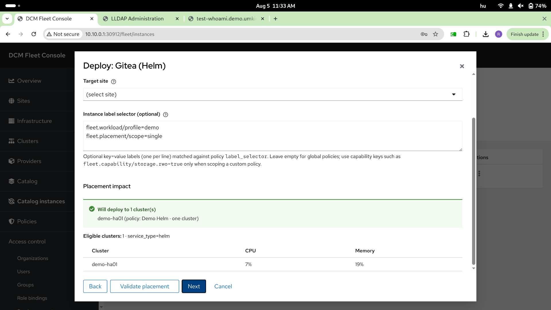 Gitea deploy — step 6