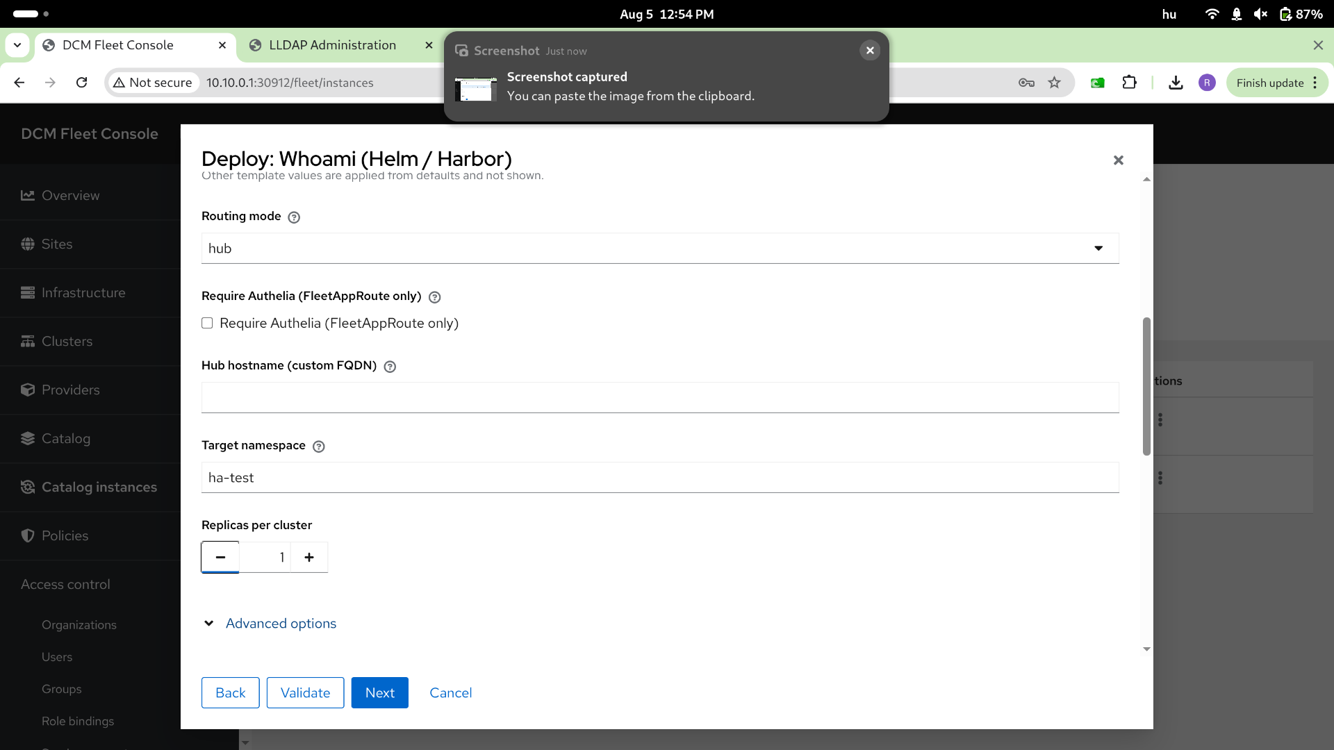 HA deploy — step 2