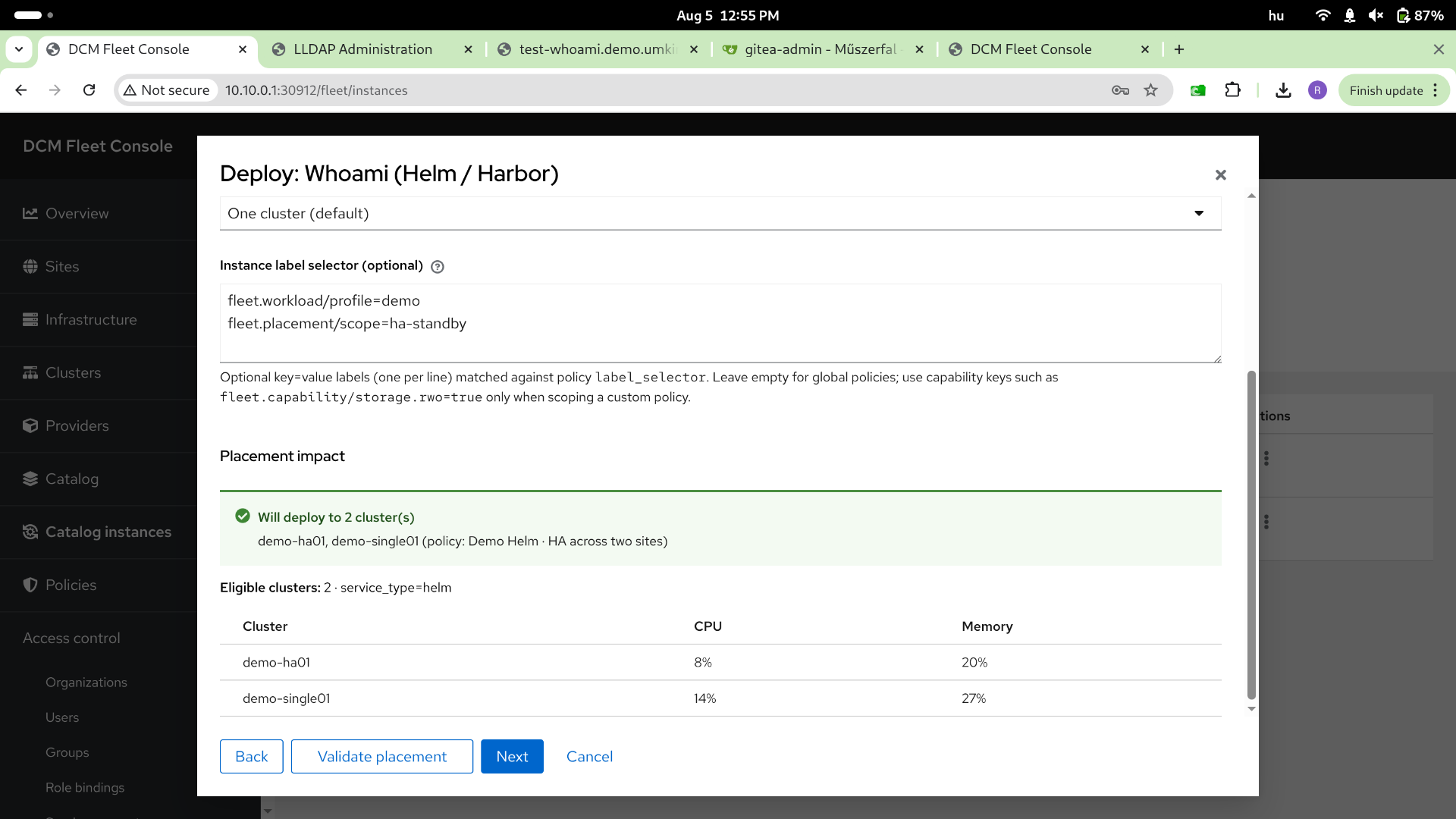 HA deploy — step 5