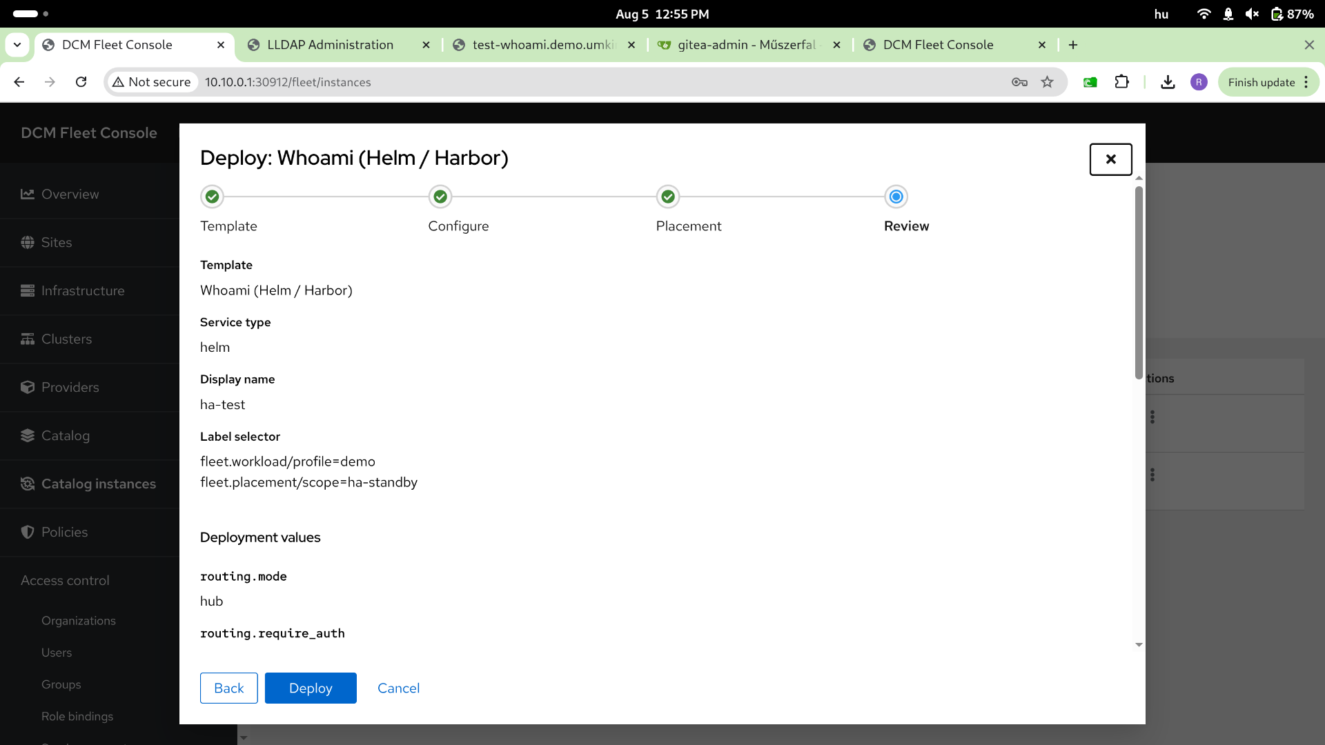 HA deploy — step 6