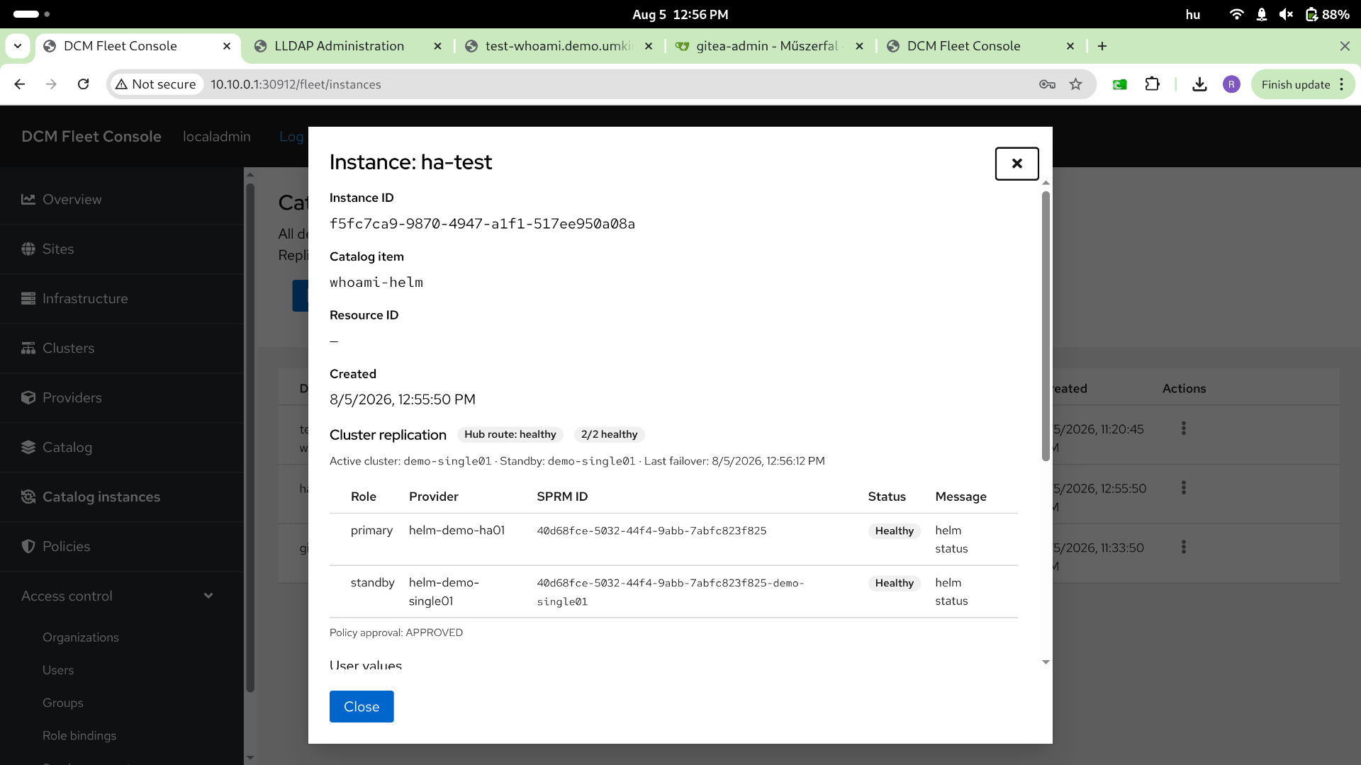 HA deploy — step 8