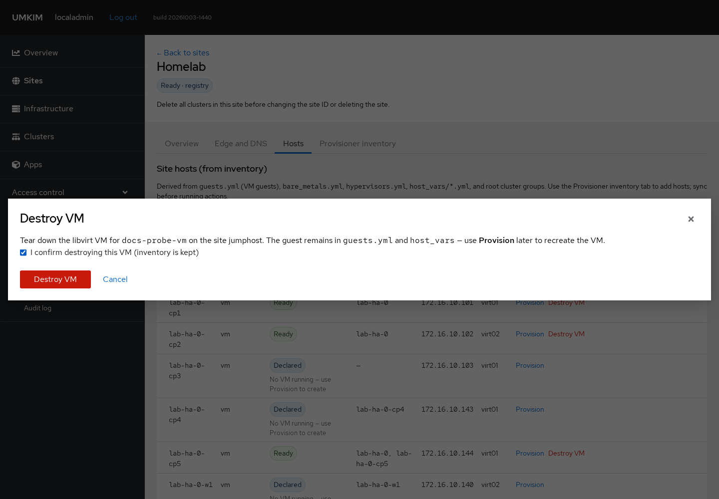 Destroy VM
