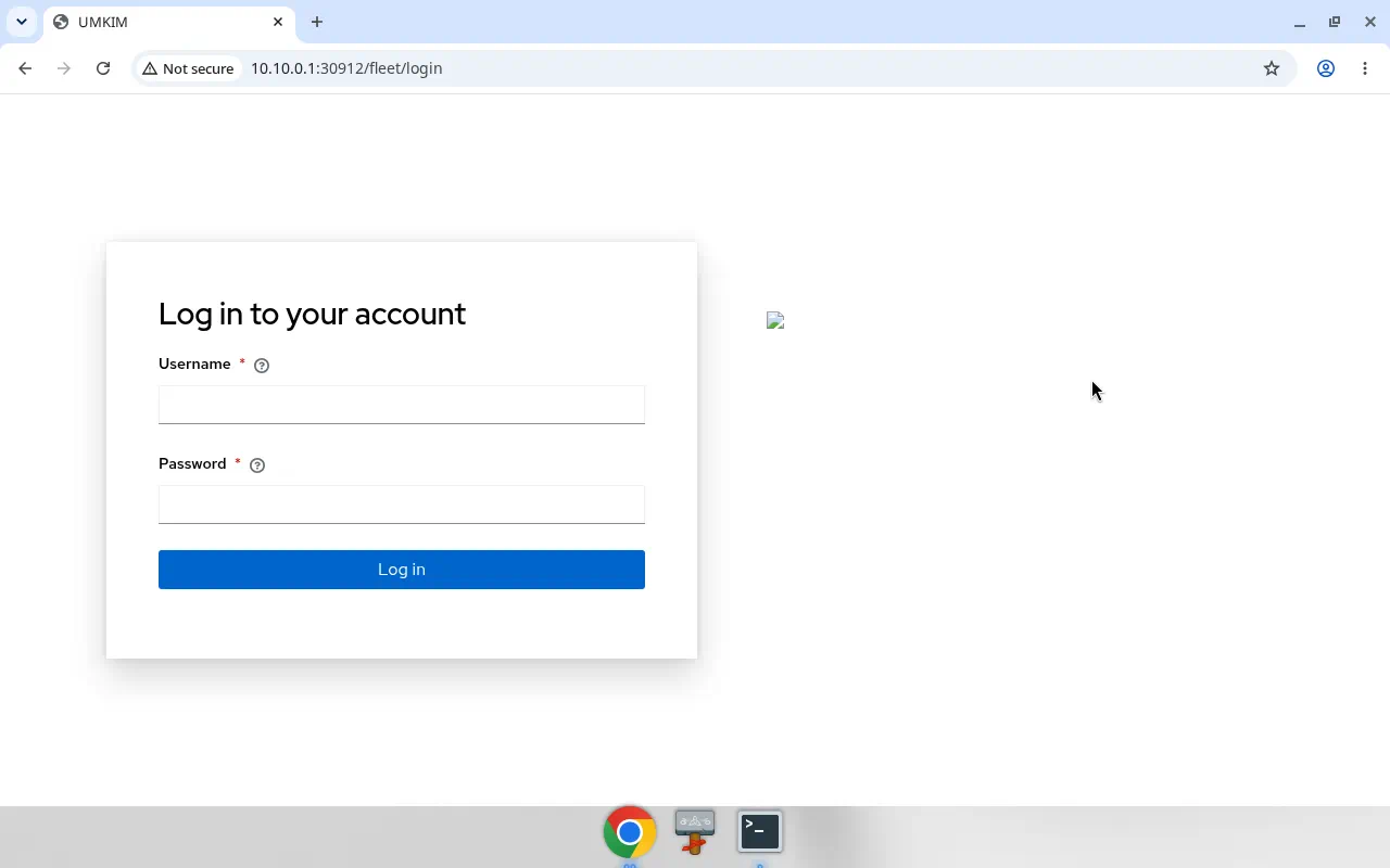 Console login page